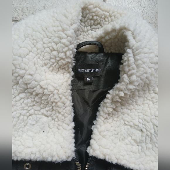 Crop similicuir jacket - Picture 2 of 5